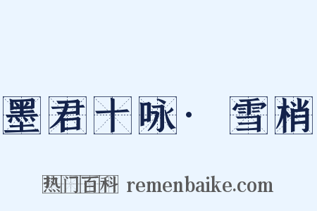 墨君十咏·雪梢是什么意思的图片